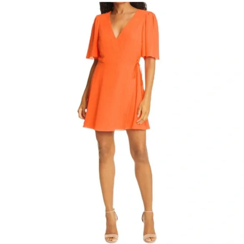 Alice + Olivia Vibrant Orange Mini Dress